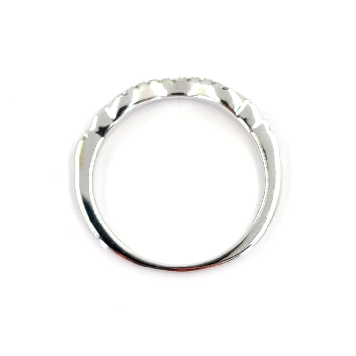 Curved Diamond Wedding Band