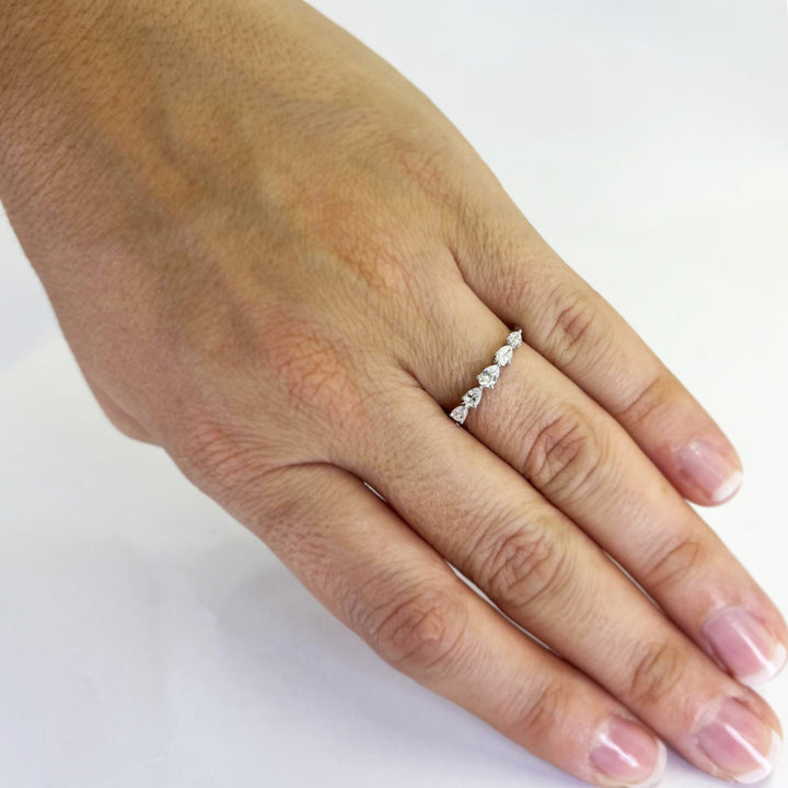Pear Cut Diamond Band