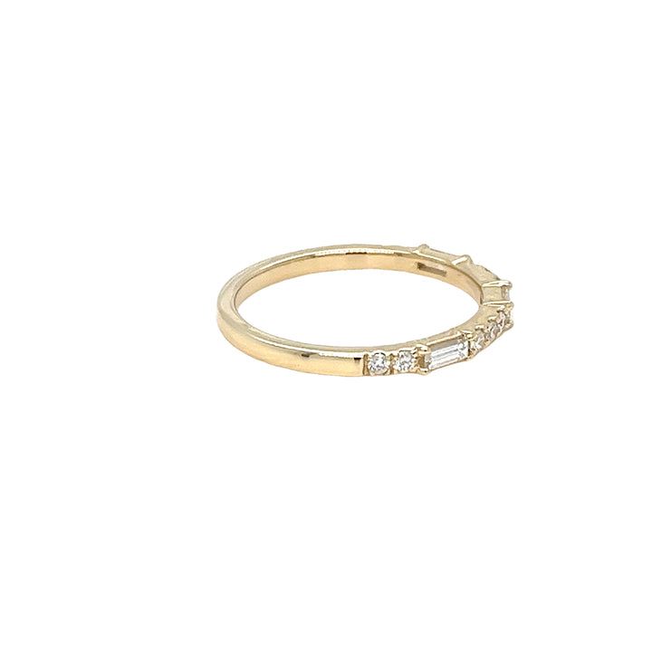 14K Yellow Gold Diamond Band