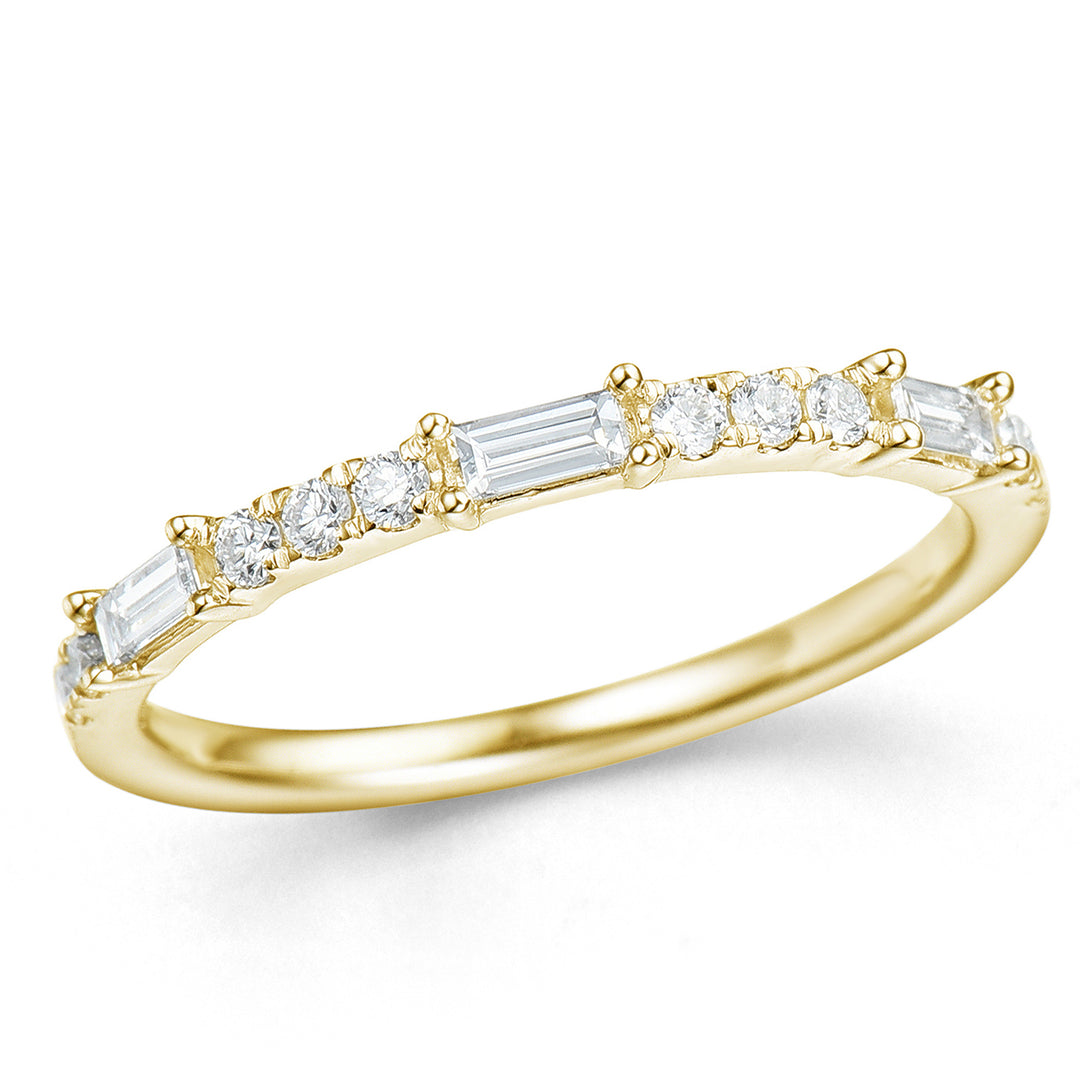 14K Yellow Gold Diamond Band
