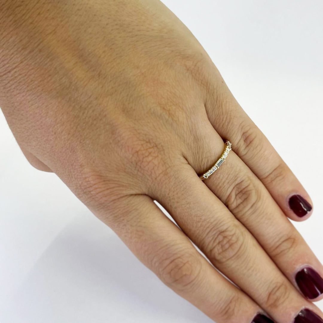 14K Yellow Gold Diamond Band