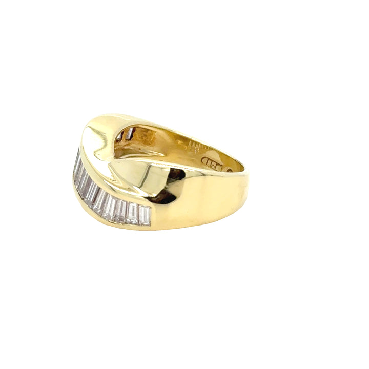 Crossover Baguette Diamond Band