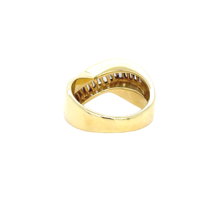 Crossover Baguette Diamond Band