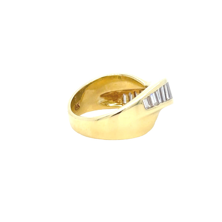 Crossover Baguette Diamond Band
