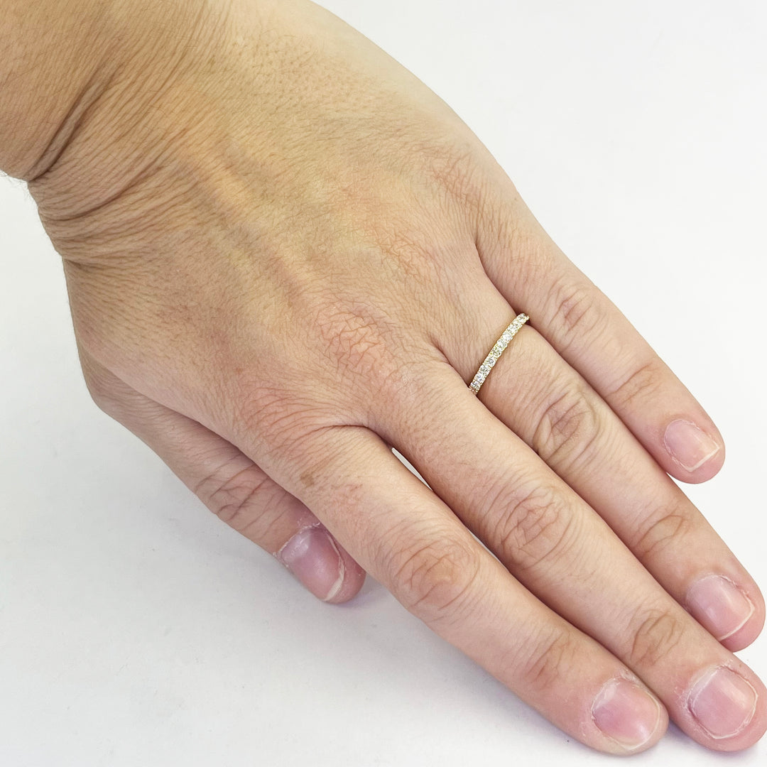 14K Yellow Gold Diamond Wedding Band