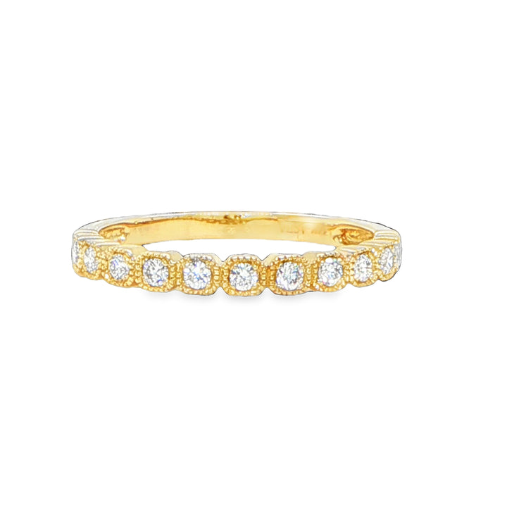 14K Yellow Gold Diamond Wedding Band