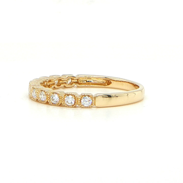 14K Yellow Gold Diamond Wedding Band