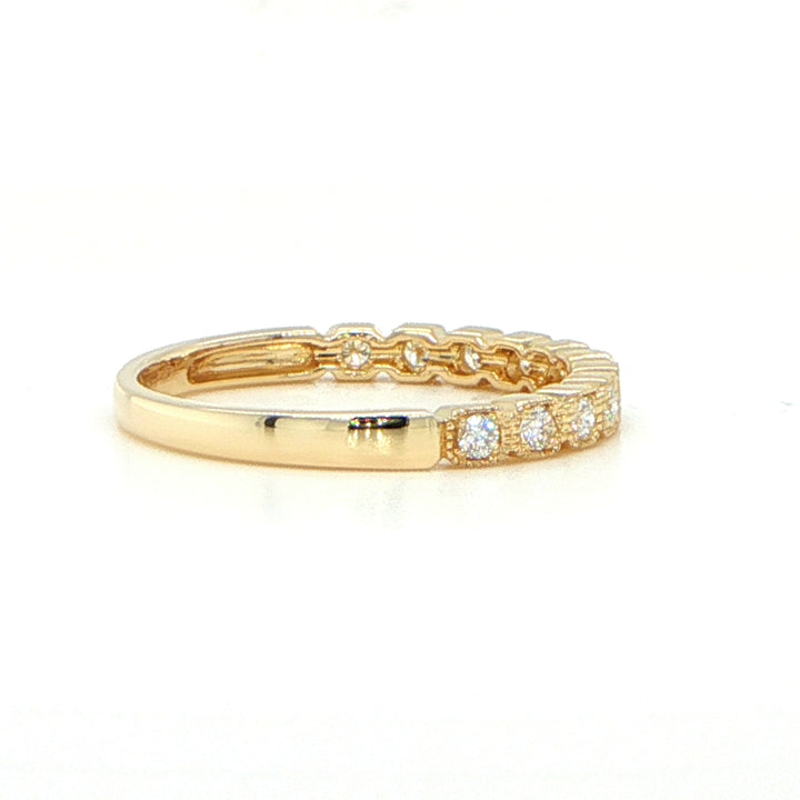 14K Yellow Gold Diamond Wedding Band