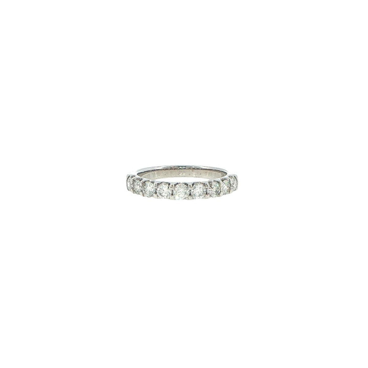 14K White Gold Shared Prong Diamond Wedding Band