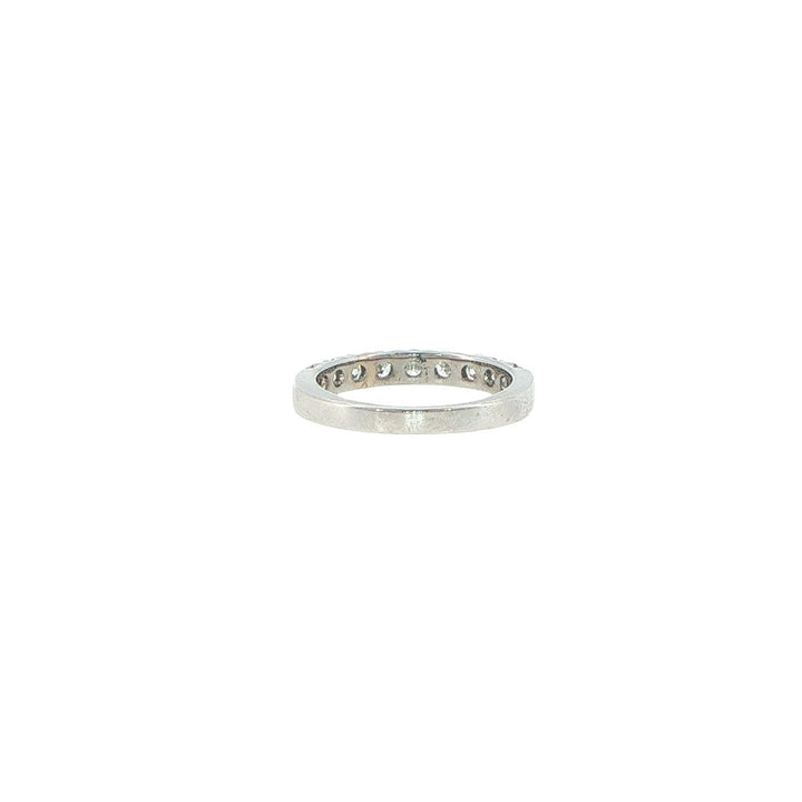14K White Gold Shared Prong Diamond Wedding Band