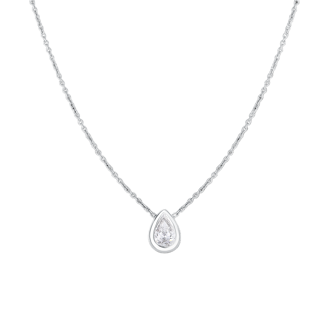 Tiny Treasures Diamond Pear Shape Necklace