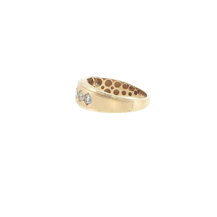 14K Yellow Gold Men's Diamond Band