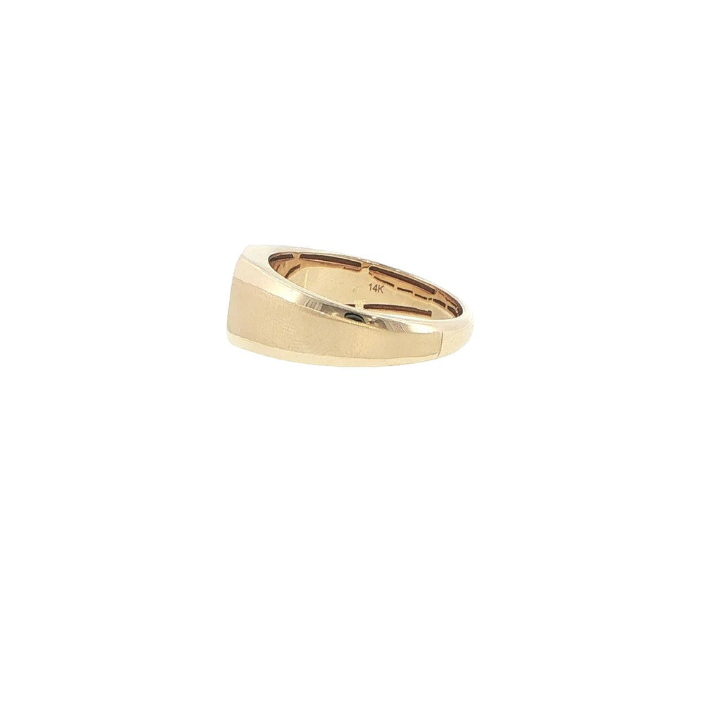 14K Yellow Gold Men's Diamond Band