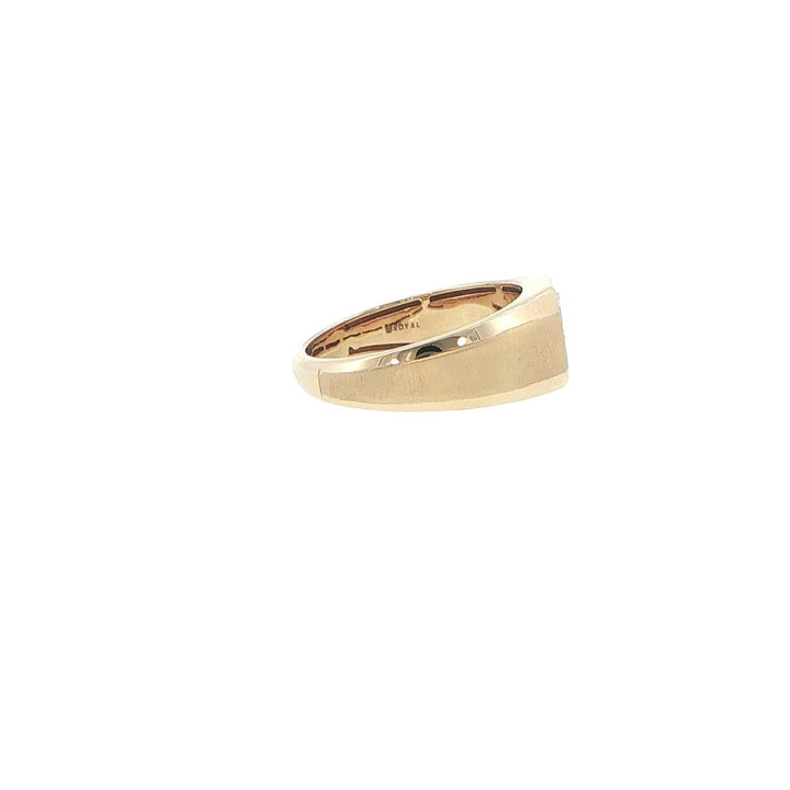 14K Yellow Gold Men's Diamond Band