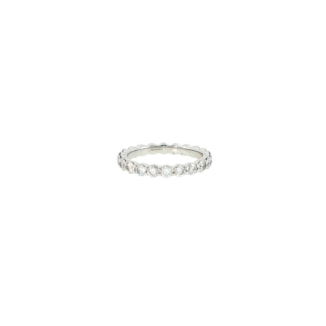 Memoire Platinum Shared Prong Diamond Eternity Band