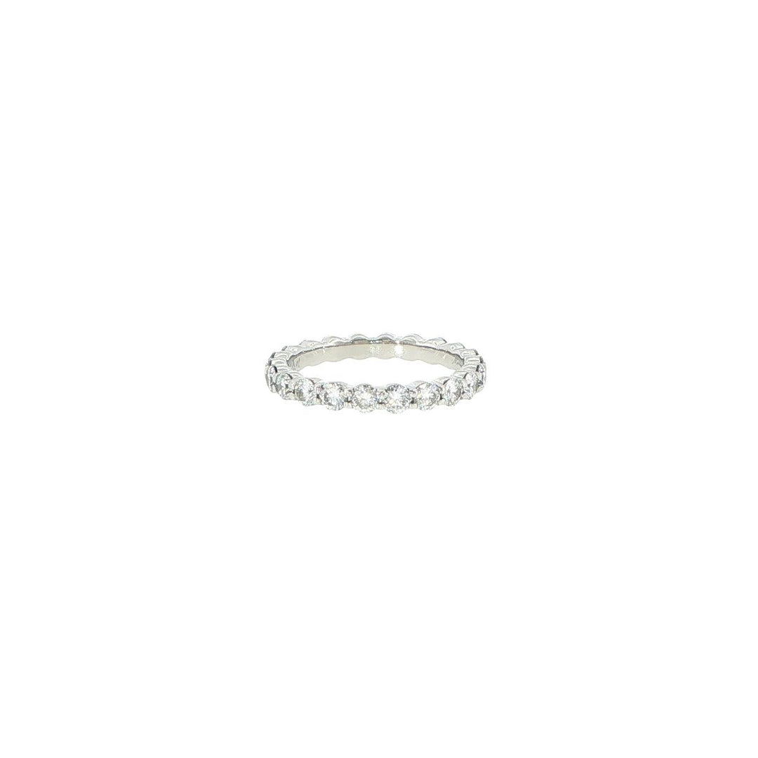 Memoire Platinum Shared Prong Diamond Eternity Band