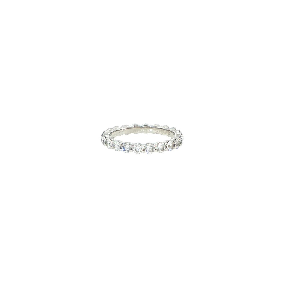 Memoire Platinum Shared Prong Diamond Eternity Band