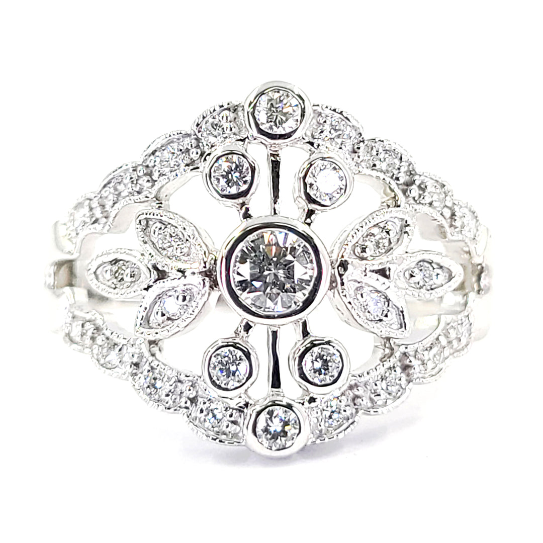 Floral Diamond Ring