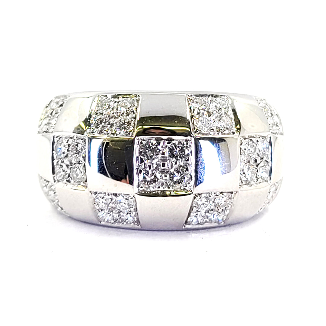 Estate Diamond Domed Checkerboard ring Miami FL Coral Gables Jae's
