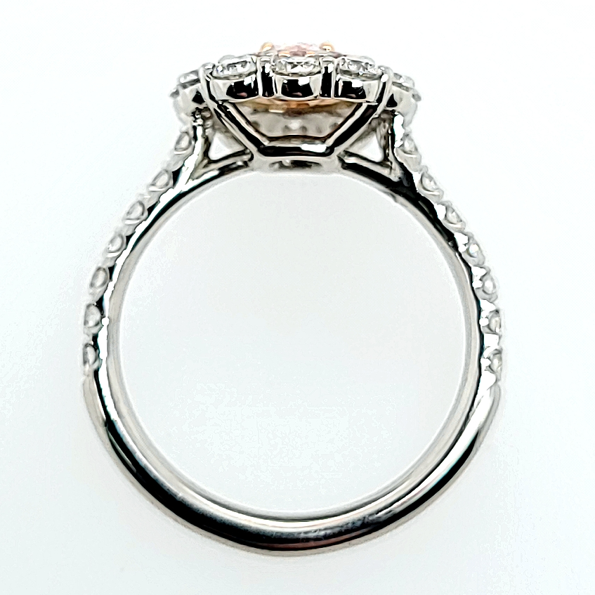 Fancy Light Pink Diamond Halo Ring