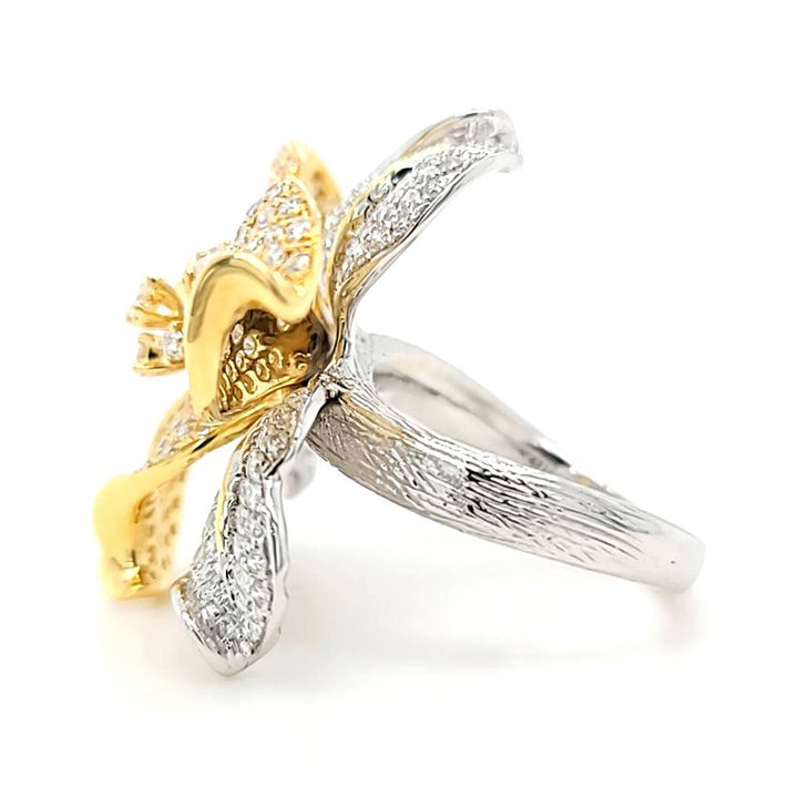 Pave Diamond Orchid Ring