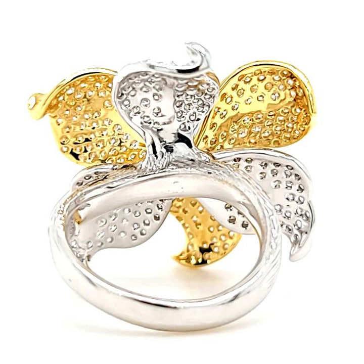 Pave Diamond Orchid Ring