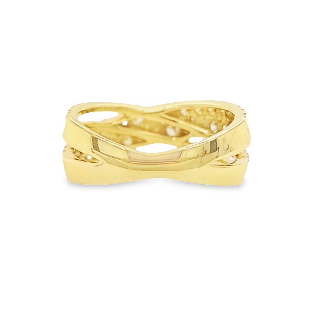 Diamond Crossover Ring