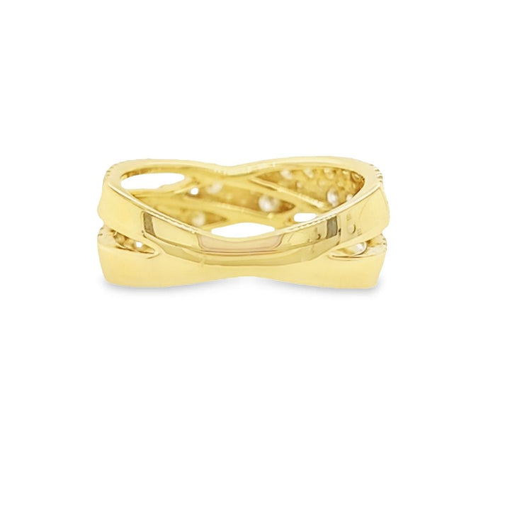Diamond Crossover Ring