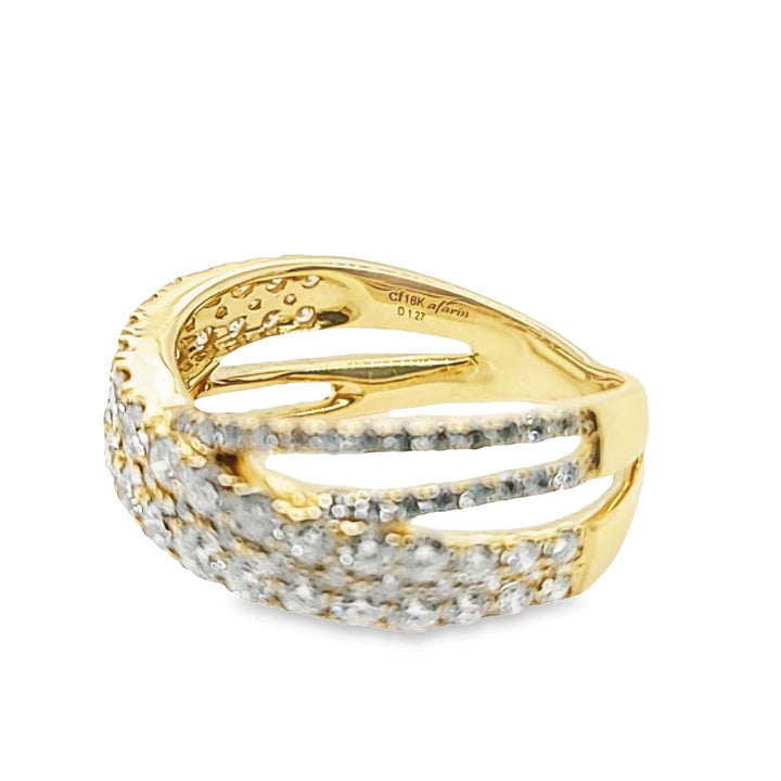 Diamond Crossover Ring