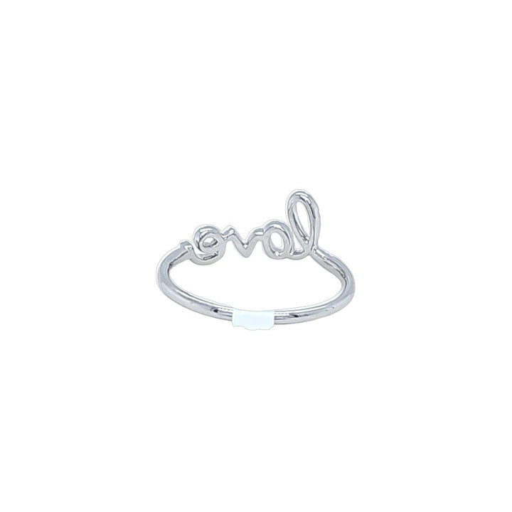 Cursive Diamond Love Ring