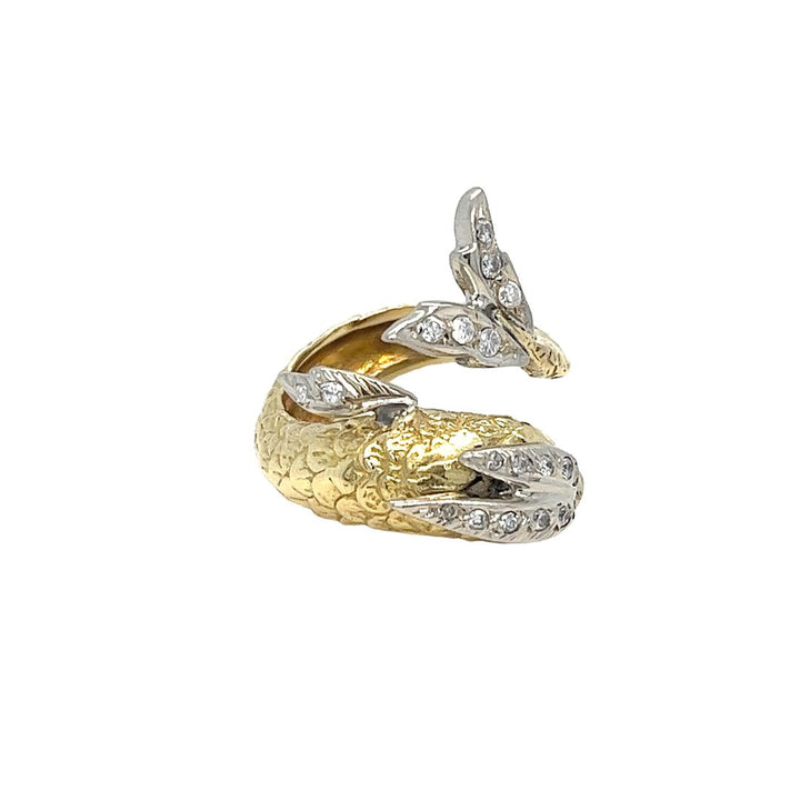 Diamond and Ruby Koi Fish Ring