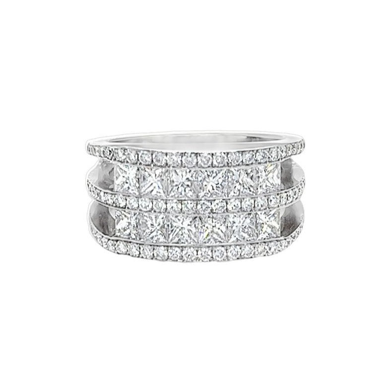 Five Row Diamond Ring