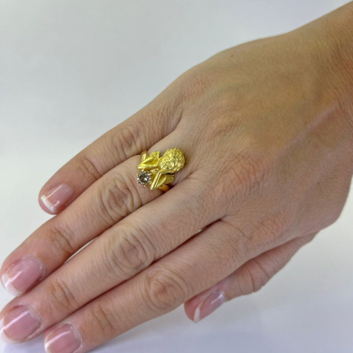 Cherub Champagne Diamond Ring