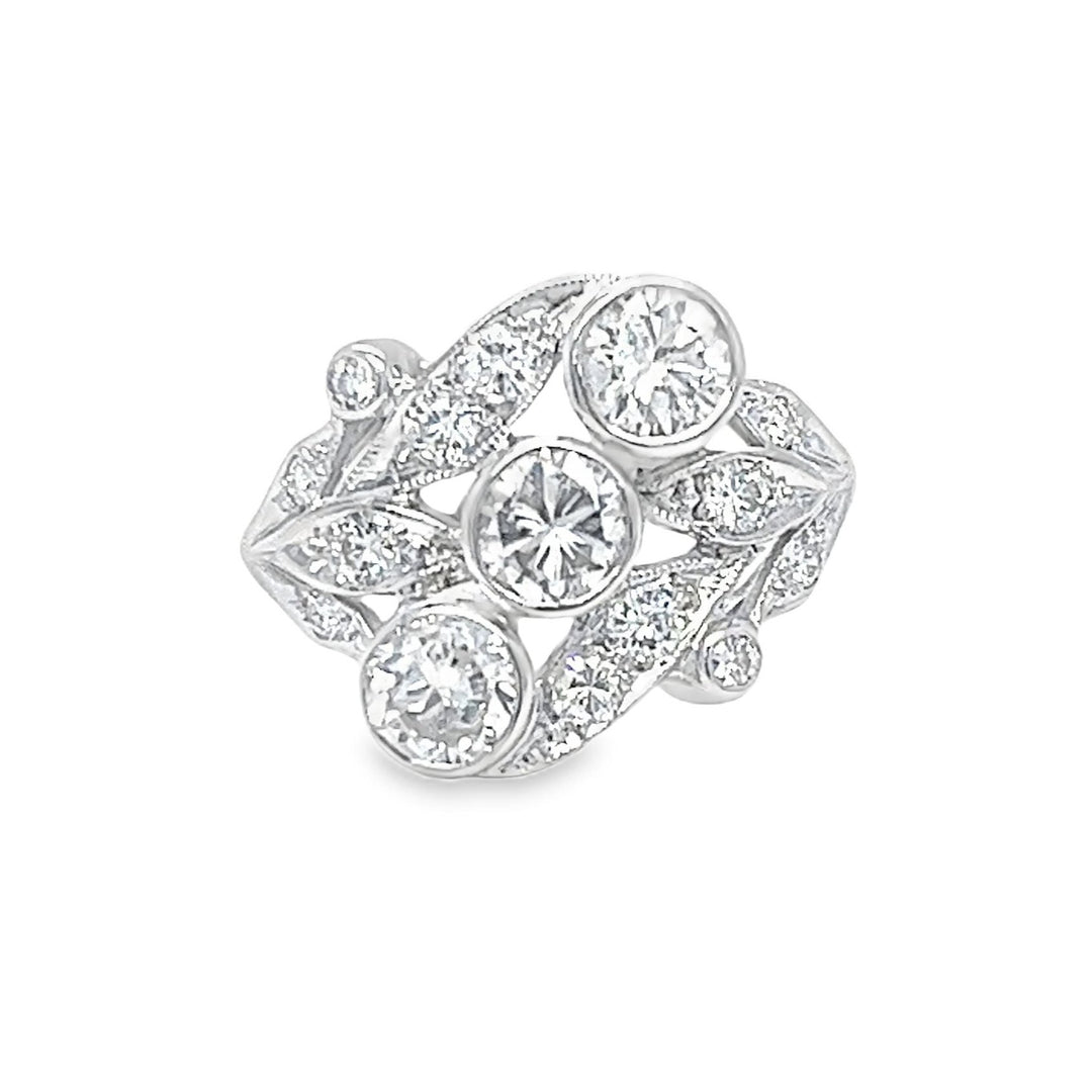 Vintage 3 Stone Diamond Ring