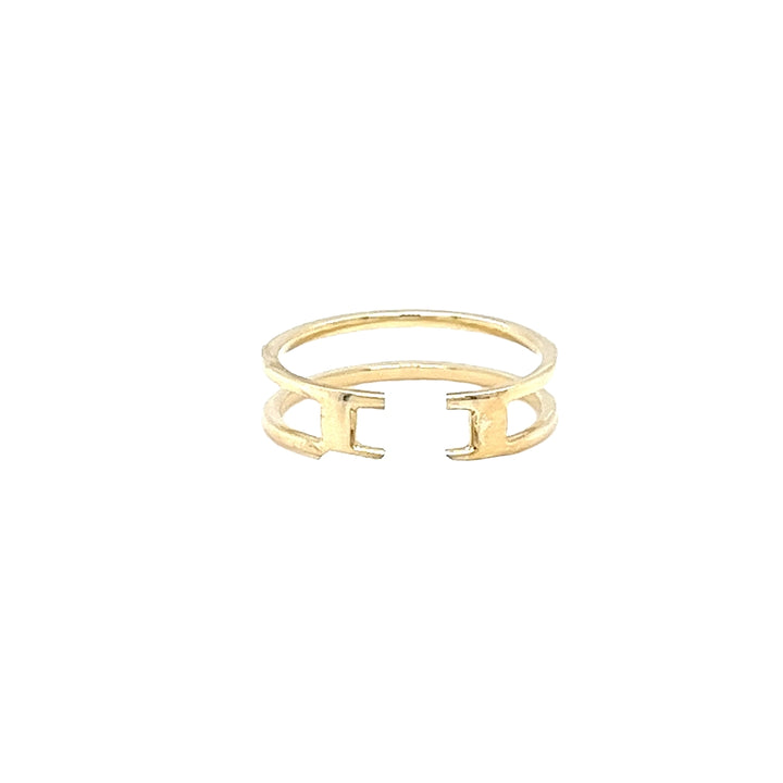 14K Yellow Gold Double Band Ring