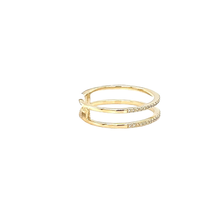 14K Yellow Gold Double Band Ring