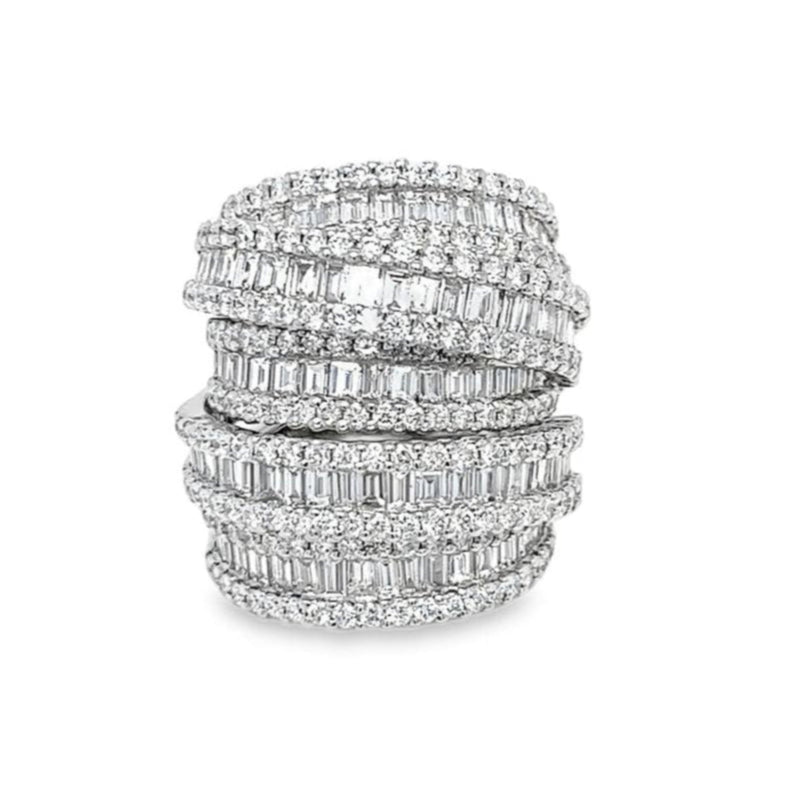 3D Stack Diamond Ring
