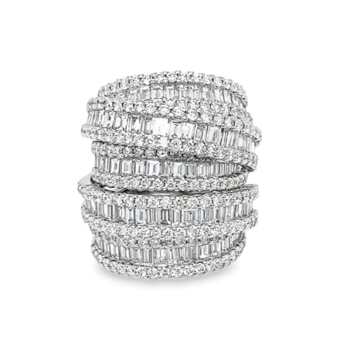 3D Stack Diamond Ring