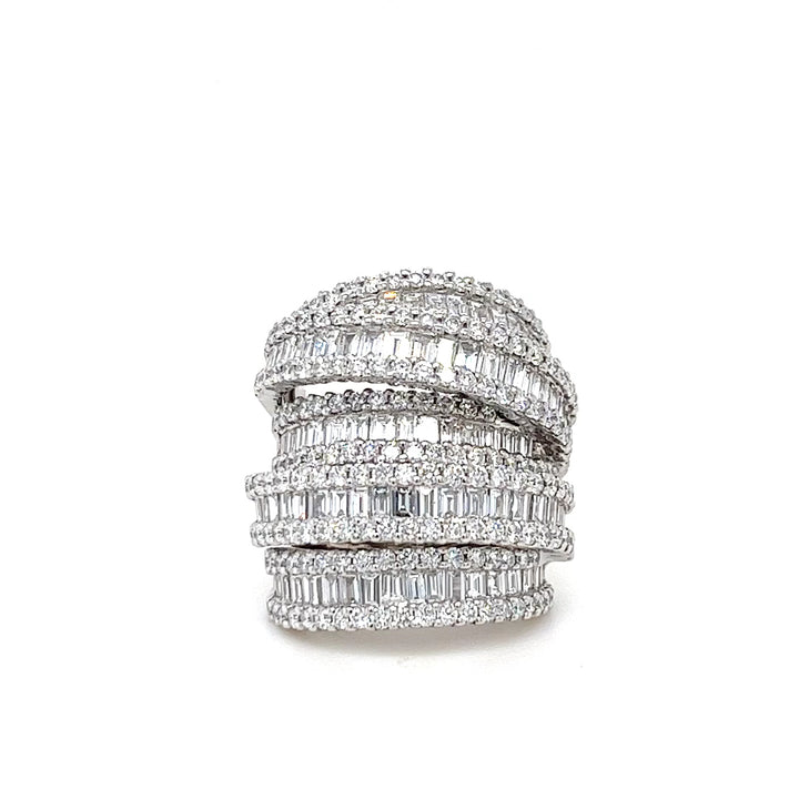3D Stack Diamond Ring