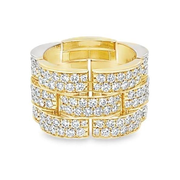 Pave Link Diamond Ring