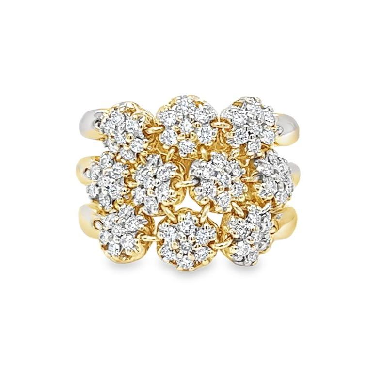 Flexible Diamond Cluster Ring