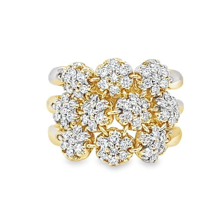 Flexible Diamond Cluster Ring