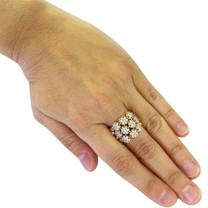 Flexible Diamond Cluster Ring