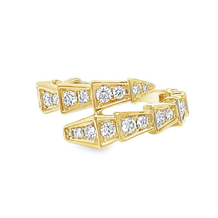 Diamond Serpenti Bypass Ring