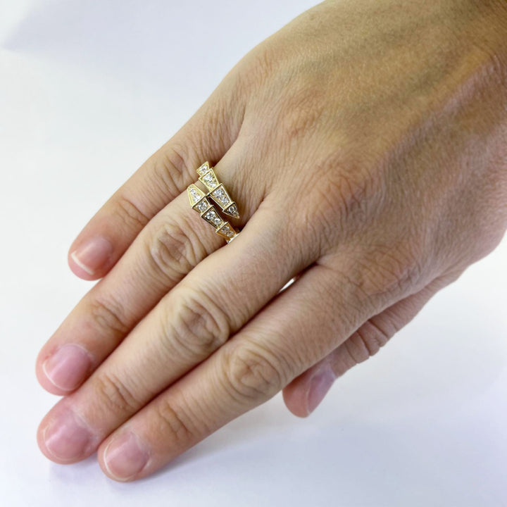 Diamond Serpenti Bypass Ring
