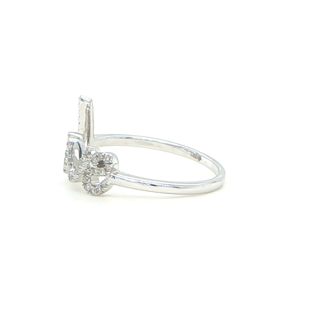 14K Diamond Love Ring
