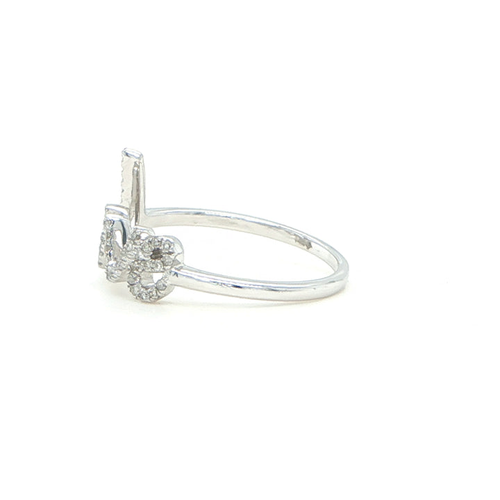 14K Diamond Love Ring