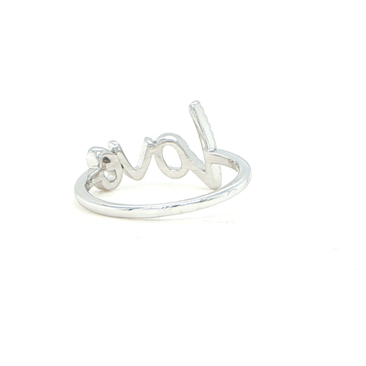 14K Diamond Love Ring