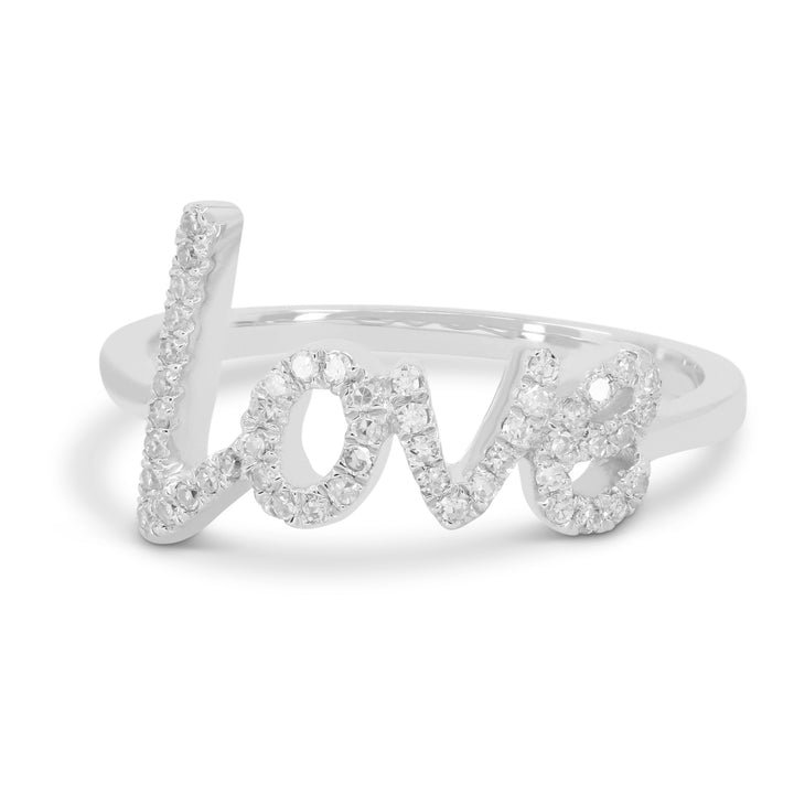14K Diamond Love Ring