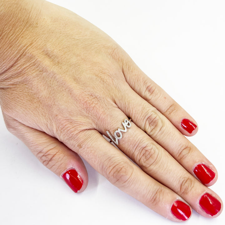 14K Diamond Love Ring